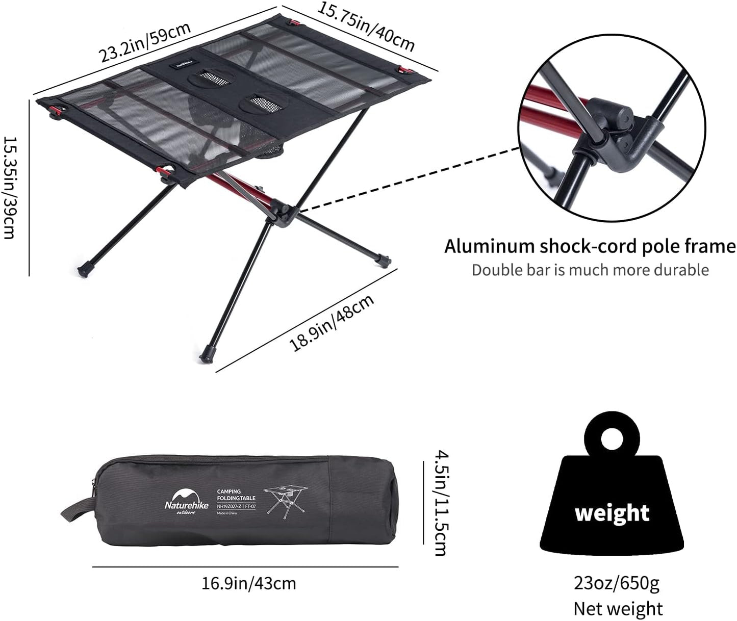 Ultra Light Compact Folding Camping Table