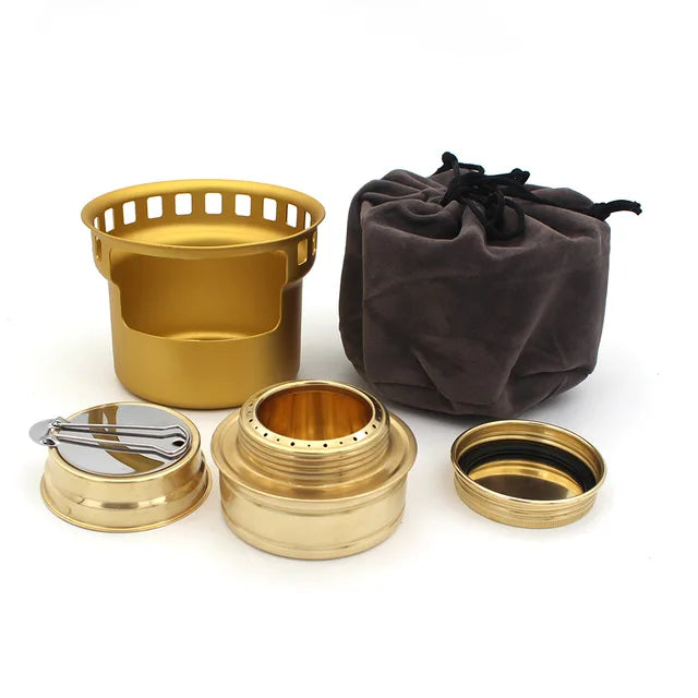 Camping Alcohol Burner Liquid Solid Alcohol Stove with Bag