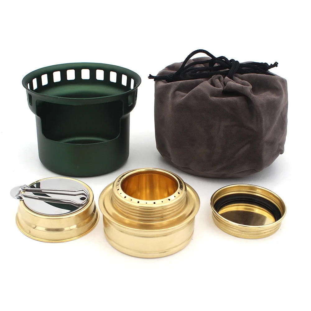 Camping Alcohol Burner Liquid Solid Alcohol Stove with Bag