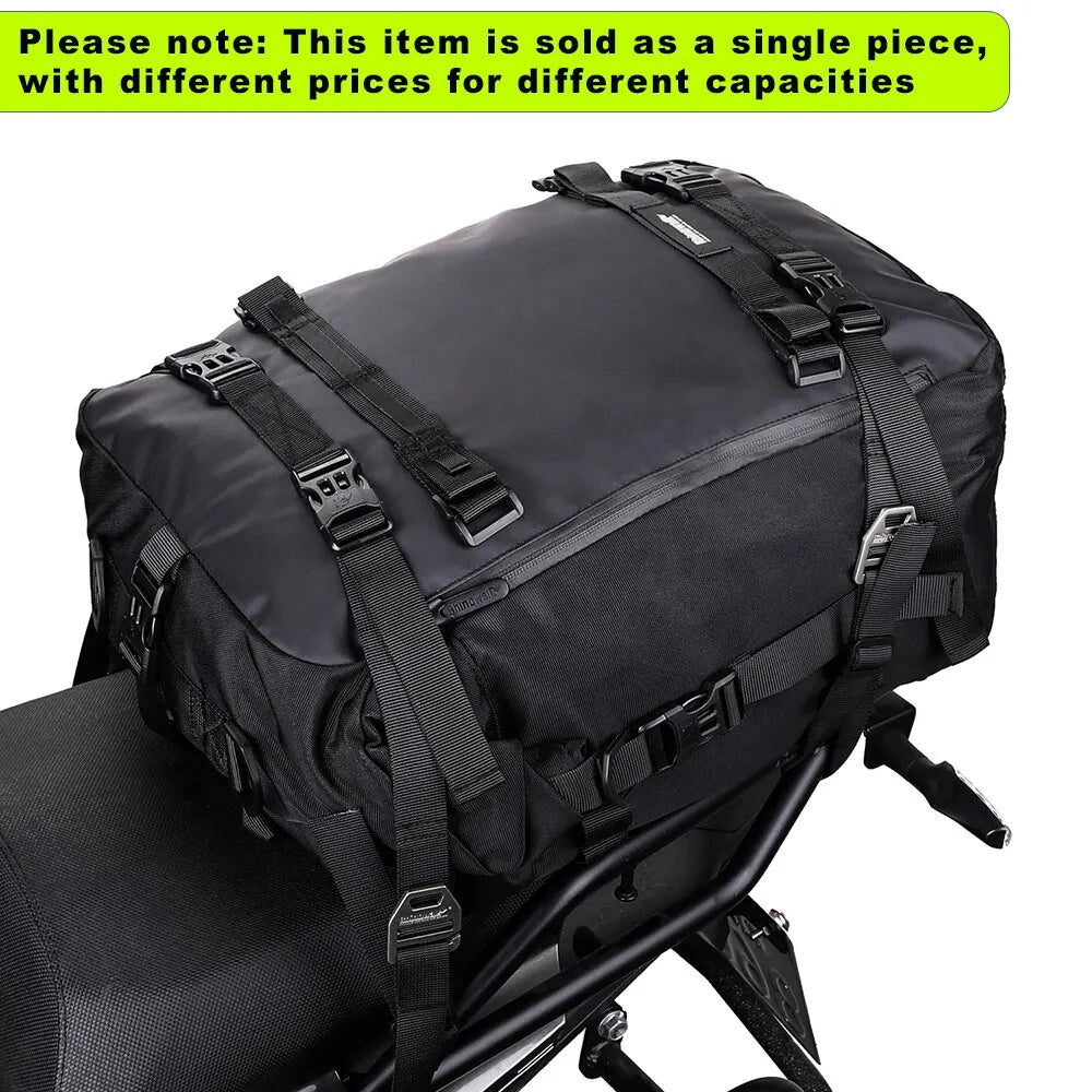 Motorcycle Rear Seat Bag 10L or 20L or 30L Waterproof Saddle Side Bag Luggage Pack Multifunction Shoulder Bag Backpack