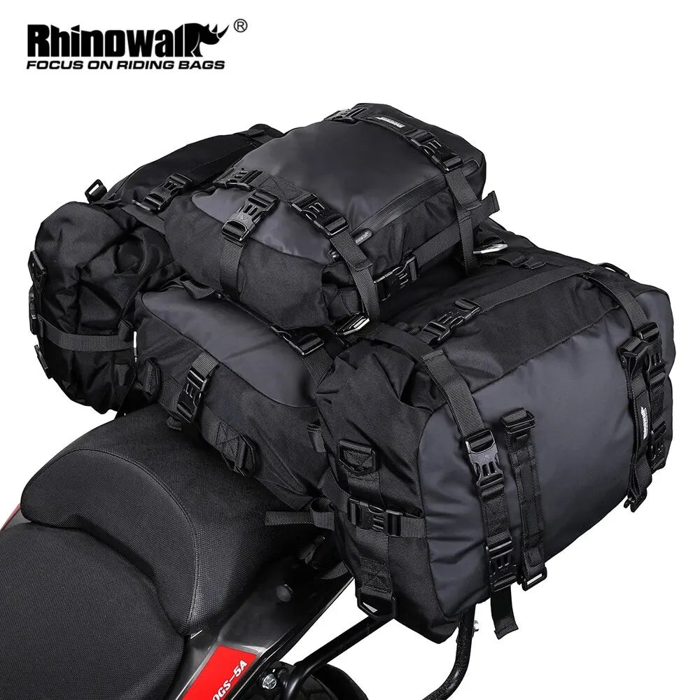 Motorcycle Rear Seat Bag 10L or 20L or 30L Waterproof Saddle Side Bag Luggage Pack Multifunction Shoulder Bag Backpack