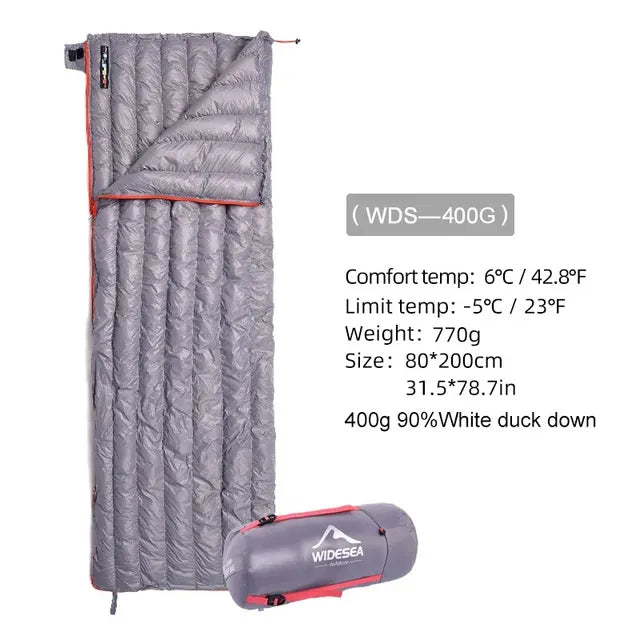 Widesea Camping Ultra-Light Sleeping Bag - Down Waterproof